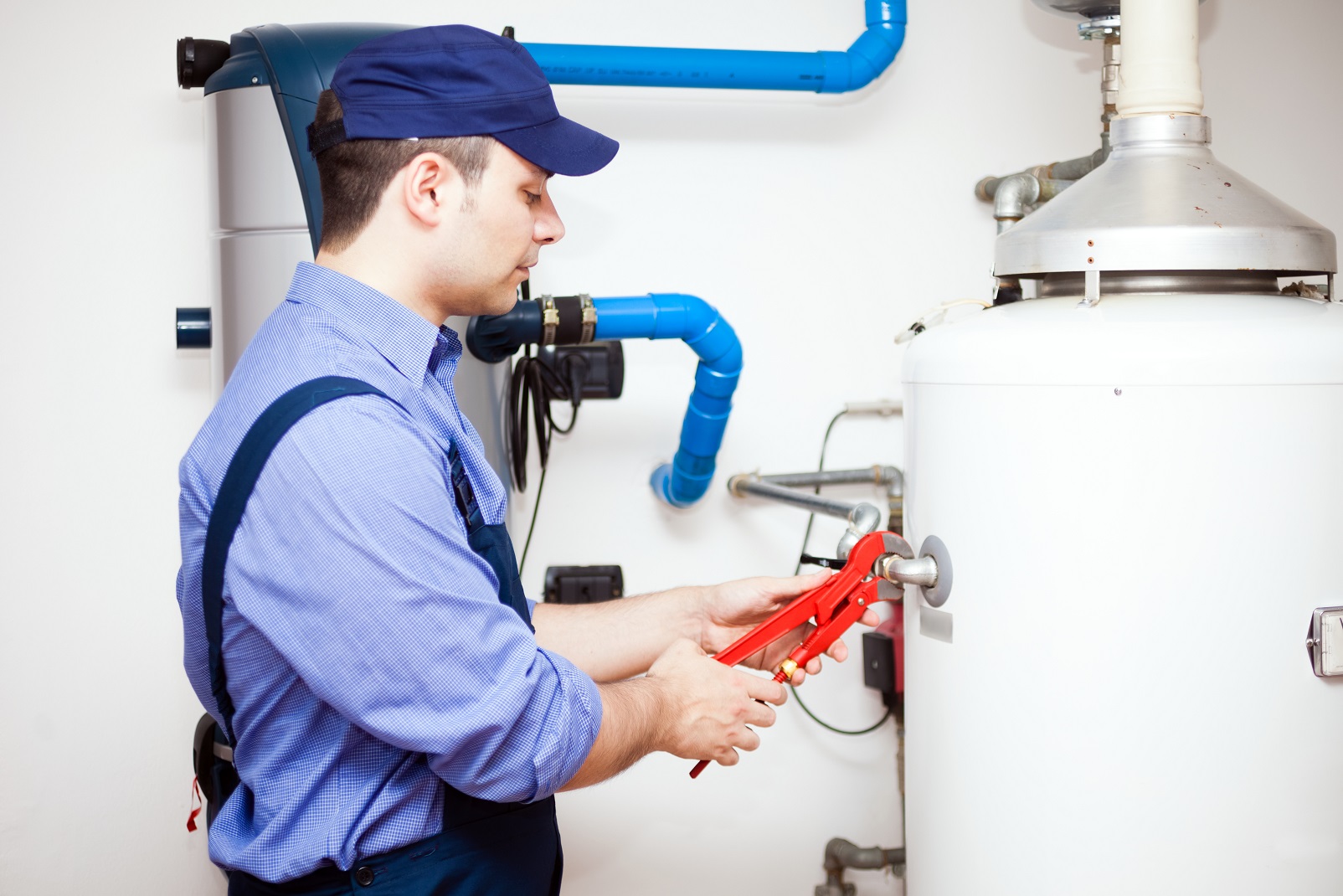 Traditional tank-style residential water heater