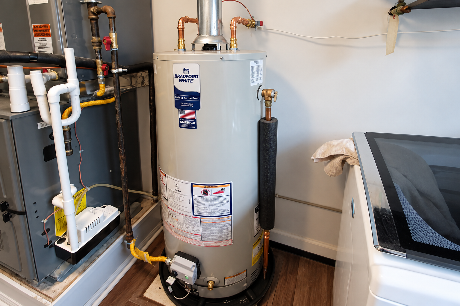 Bradford White water heater installation by Price\'s Plumbing Heating & Air Conditioning